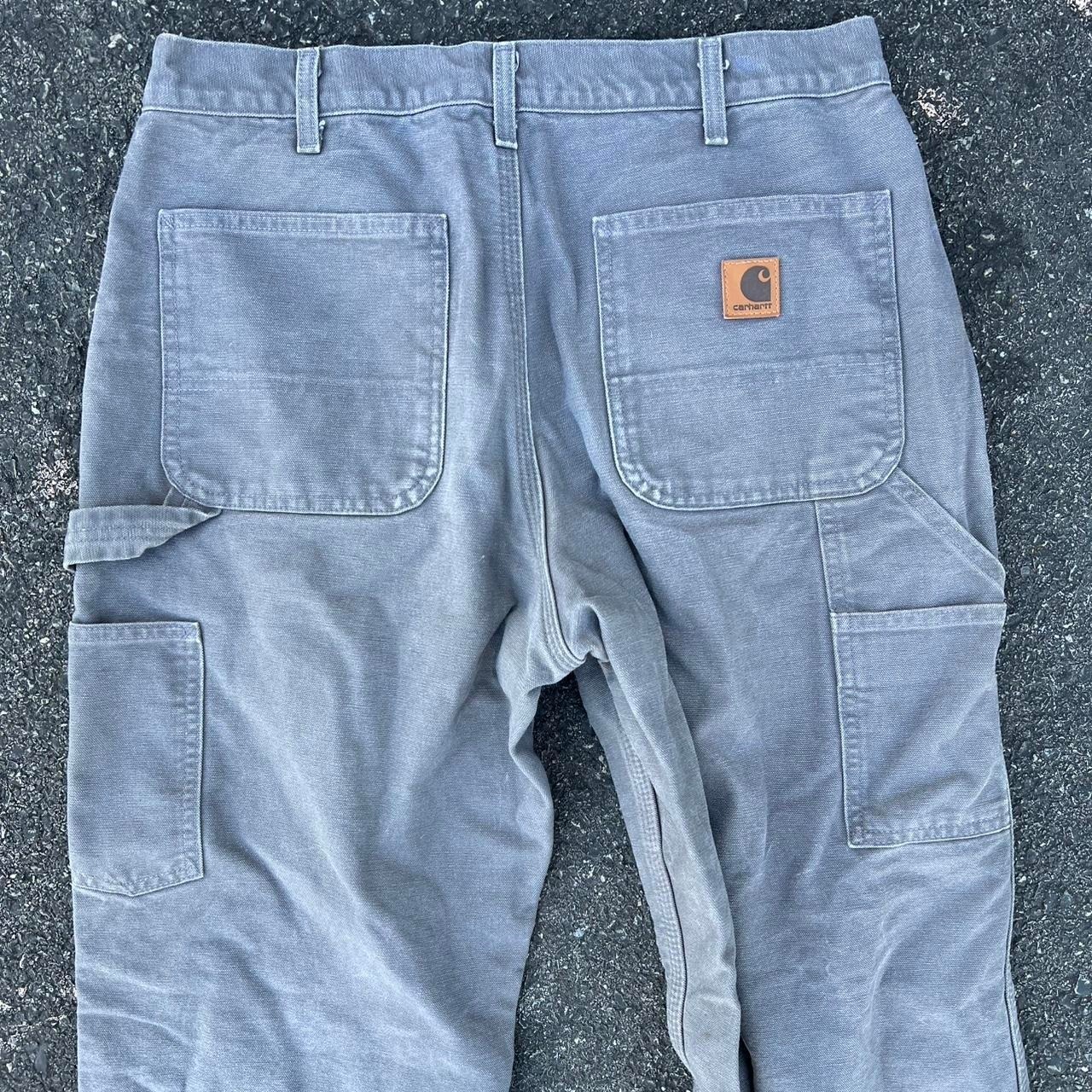 1990s Carhartt Flannel Lined Carpenter Pants Size 33" X 30"